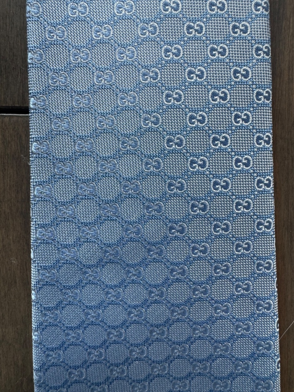 New Men's Light Blue Gucci Tie - Picture 3 of 3